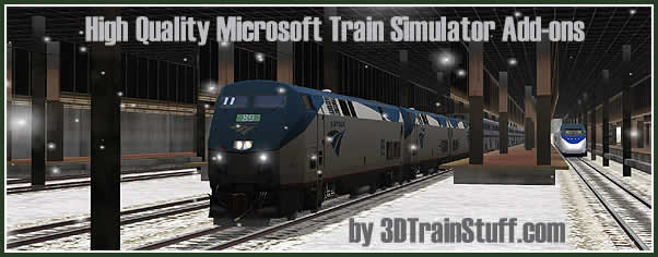 Railroad train simulator addons for Microsoft Train Simulator